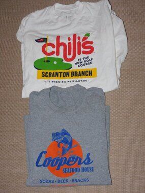 Scranton Chilli's + Cooper's Seafood Restaurant t shirts - The Office - xl
